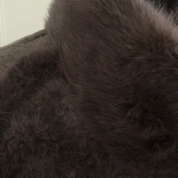❤️SALE❤️Genuine-shearling/ sheared fur /w mink fur trimmed coat - Picture 5 of 11